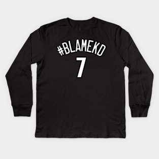 #BLAMEKD – Kevin Durant Brooklyn Nets Icon Edition Kids Long Sleeve T-Shirt